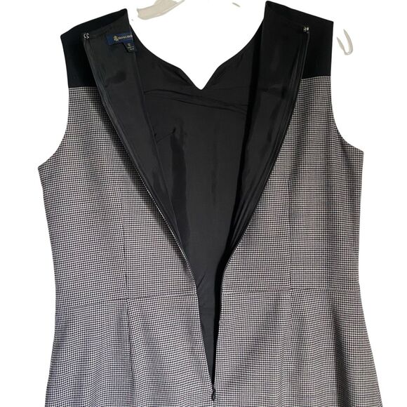 Brooks Brothers Sheath Dress 12 Gray Houndstooth Wool Career Office Wear - Picture 4 of 13